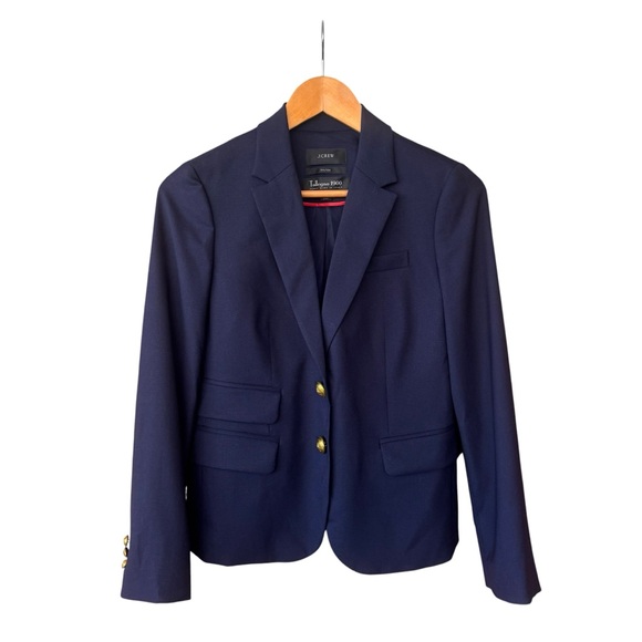 J. Crew Jackets & Blazers - J Crew Dalton Navy Blue Blazer Jacket Tollegno 1900 Italian Wool Petites 6P
